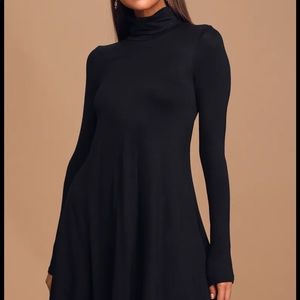 NWOT Lulus Black Turtleneck Dress